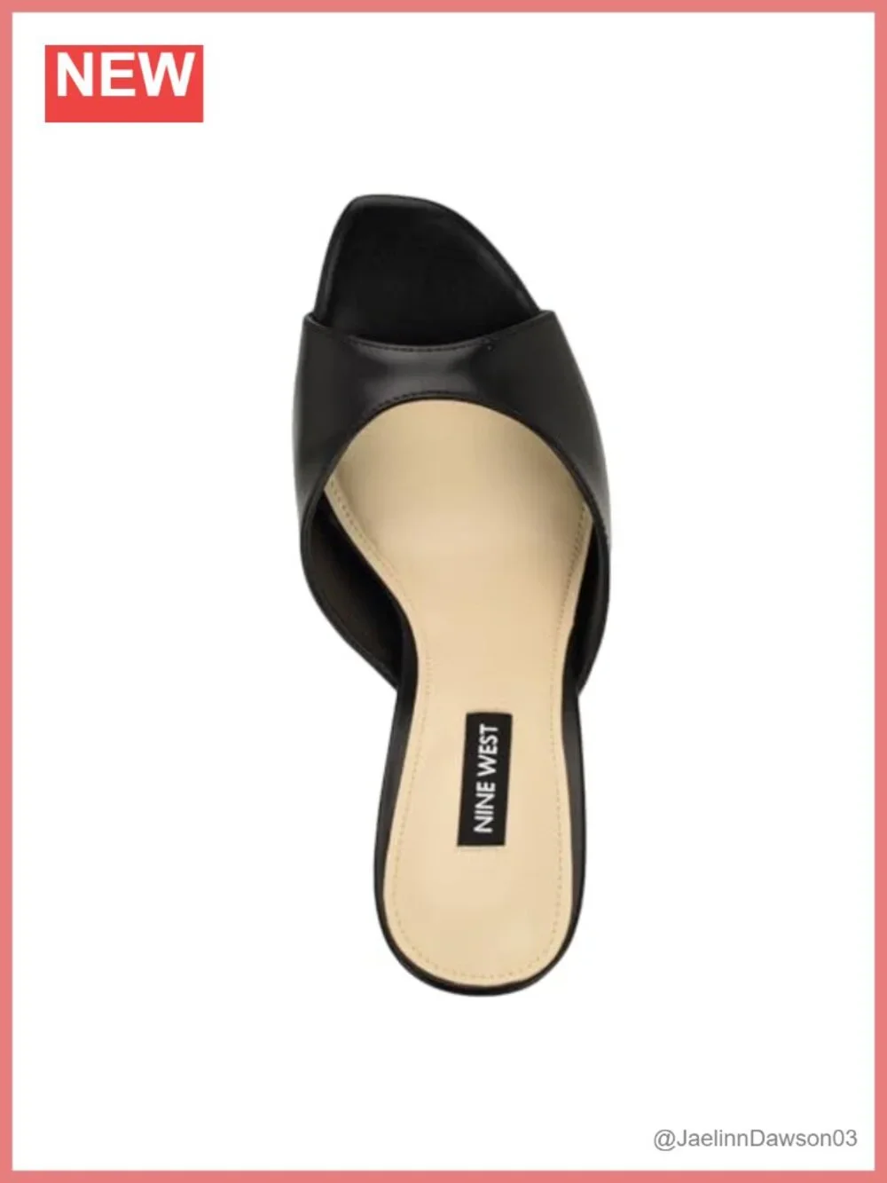 Nine West Kisco Heeled Sandals Faux Leather 3.74 Inch Heel Slip On Dressy